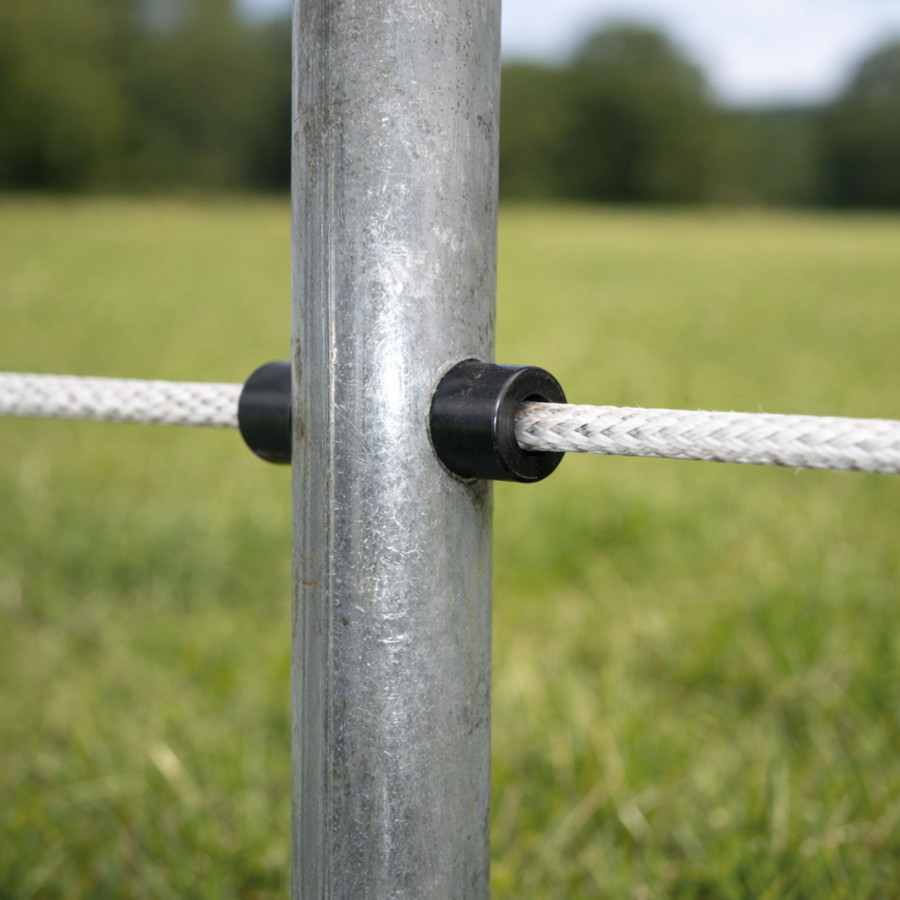 Piquet de parc en acier galvanisé - Avec isolateurs