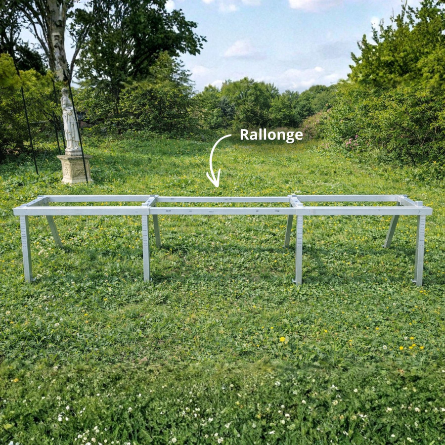 Rallonge aluminium 1200 mm pour support de ruche | QUATUB